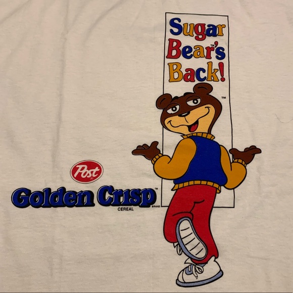 NWOT VTG Golden Crisps Sugar Bear Graphic Tee Sz L - Picture 2 of 4